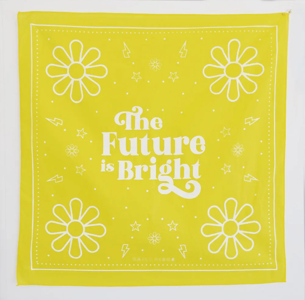 Yellow Future is Bright Bandana Personalized