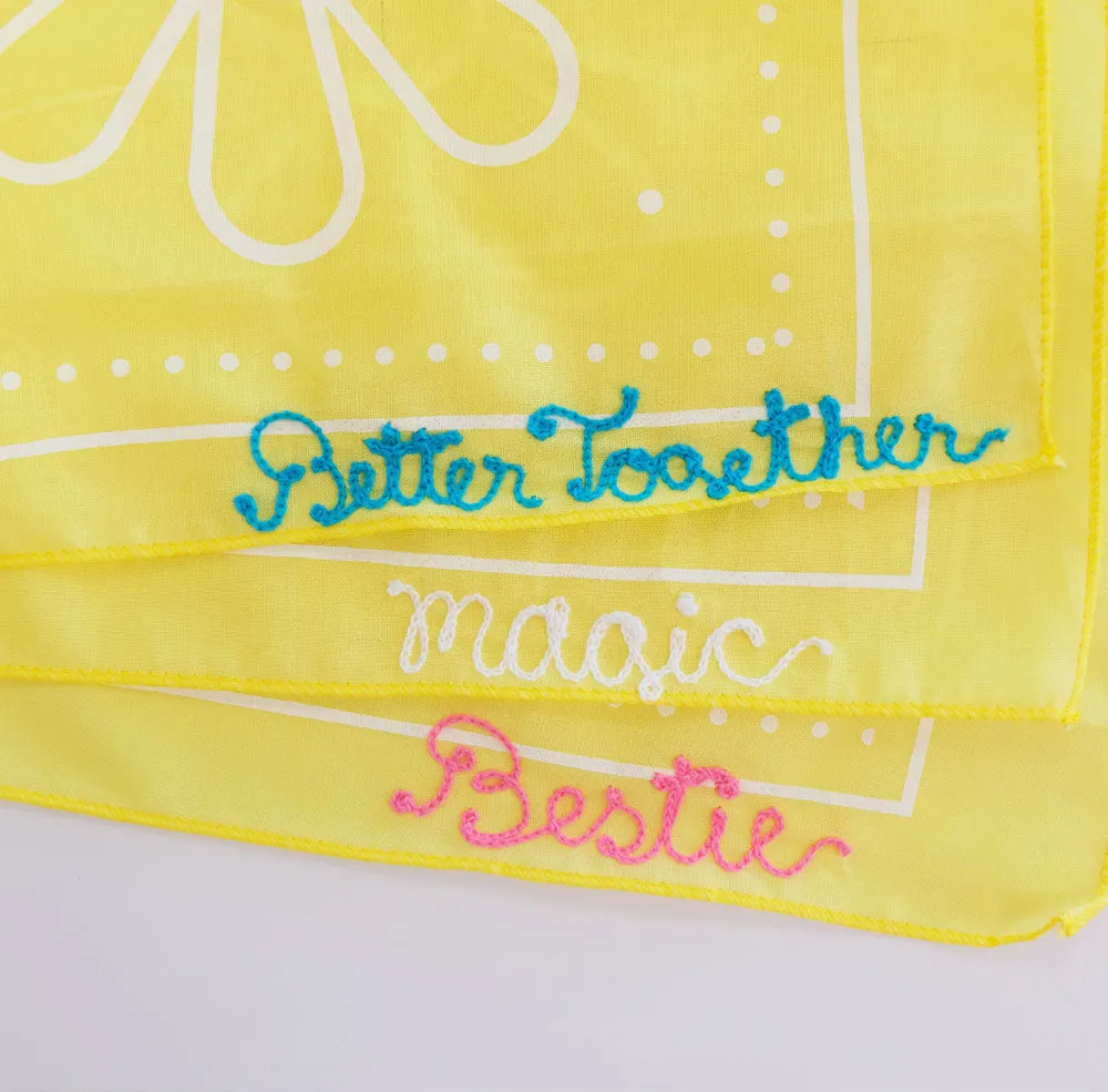 Yellow Future is Bright Bandana Personalized